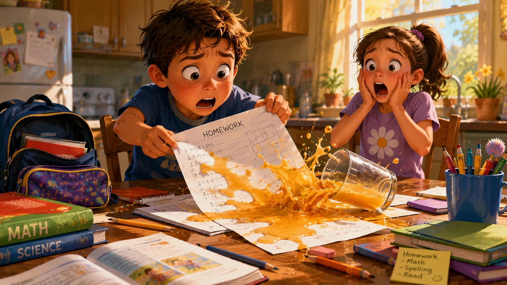 Scene 2 — Juice on the Homework