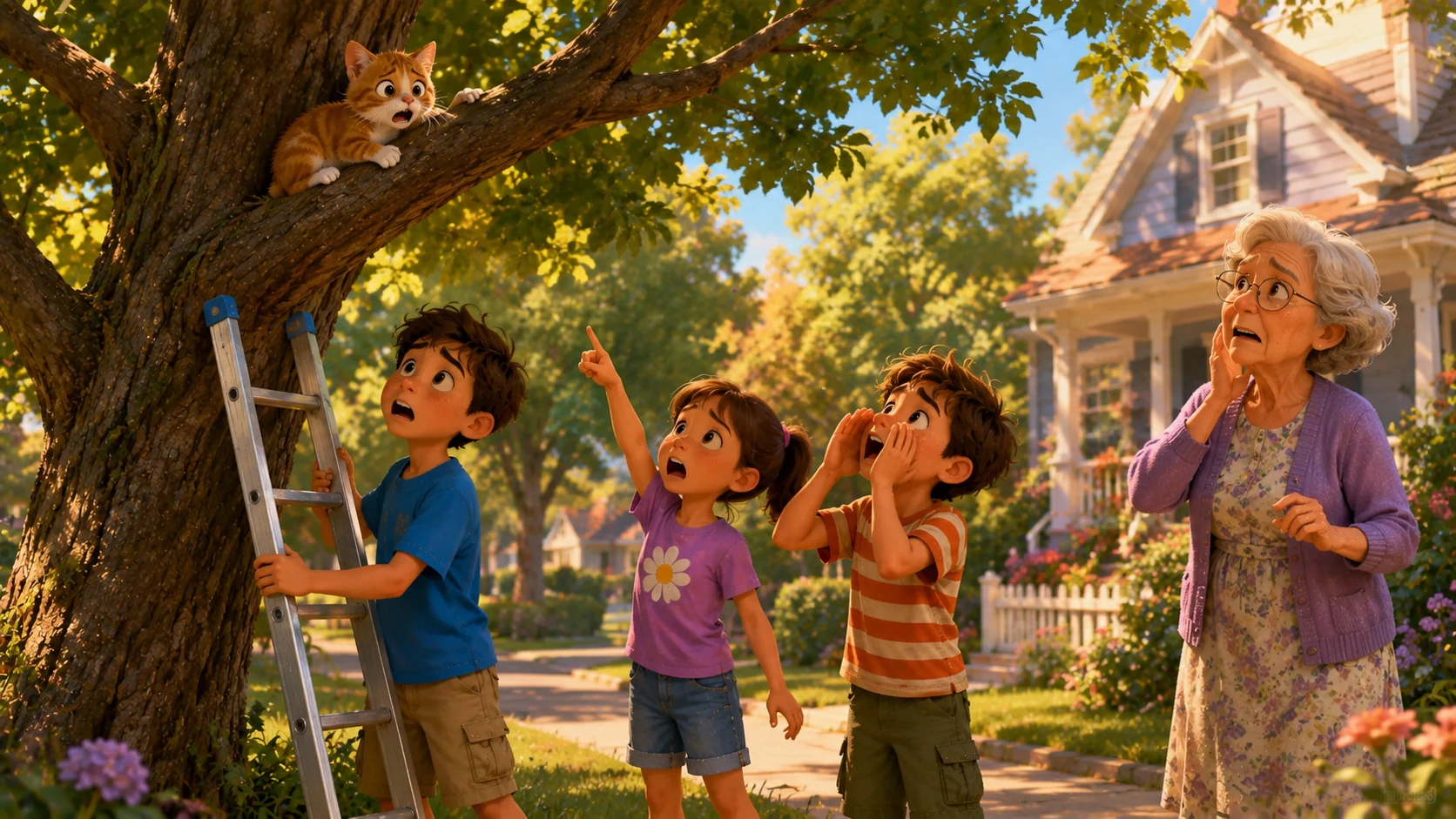Scene 4 — Cat in the Tree